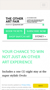 The Other Art Fair Sydney – Win 2 VIP Ticket Package to The Other Art Fair Woolloomooloono Travel Included (prize valued at $2,068)