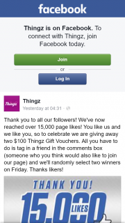 Thingz – Win 1 of 2 $100 Thingz Gift Vouchers