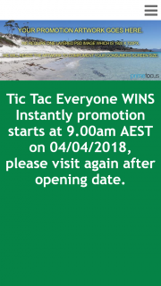 Tic Tac – Win Various Prizes Instantly