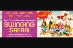 Visa Entertainment – Win 1 of 20 Swinging Safari DVDs