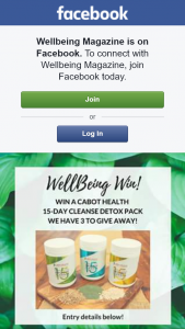 Wellbeing Magazine – Win a Dr Cabot Cleanse 15 Day Detox Pack