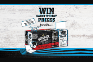 Woodstock Promotion WeeklyInstant win – Competition (prize valued at $24,049)