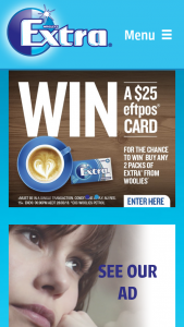 Woolworths Wrigleys – Win One of 100 $25 Eftpos Vouchers Daily (prize valued at $55,000)