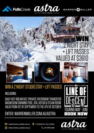 Warren Miller Snow Film Tour – Win 2 night-stay at Astra Falls Creek plus lift passes courtesy of Falls Creek valued at $3,610