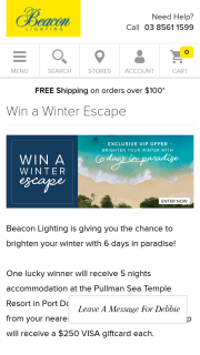 Beacon Lighting – Win a Winter Escape