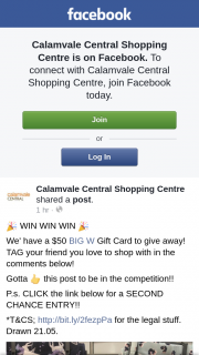 Calamvale Central Shopping Centre – Win a $50 @bigwaustralia