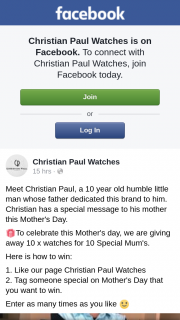 Christian Paul – 10 X Watches for 10 Special Mum’s