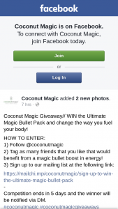 Coconut Magic – Win The Ultimate Magic Bullet Pack and Change The Way You Fuel Your Body