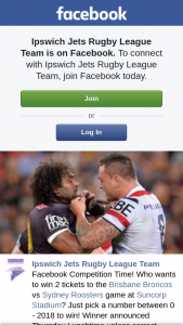 Ipswich Jets Rugby League Team – Win 2 Tickets to The Brisbane Broncos Vs Sydney Roosters Game at Suncorp Stadium
