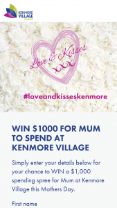 Kenmore Village – Win $1000 to Spend on Mum (prize valued at $1,000)
