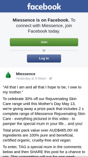 Miessence – Competition (prize valued at $465)