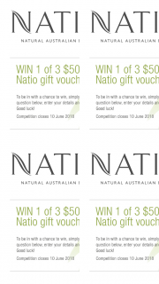 Natio – Win a Prize (prize valued at $500)