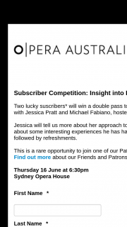 Opera Australia – Win a Double Pass to Attend Our Exclusive In Conversation With Jessica Pratt and Michael Fabiano