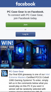 PC Case Gear – Is One of Our Intel Extreme Masters Certified Pccg Cobalt 1080 Gaming Systems