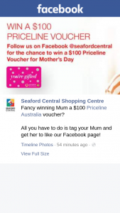 Seaford Central Shopping Centre – Win $100 Priceline Card Sa
