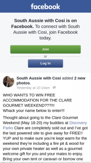 South Aussie with Cosi – Free Accommodation for The Clare Gourmet Weekend??