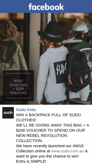Sudo Kids – Win a Backpack Full of Sudo Clothes