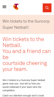 Telstra – Win 2 Tickets to a Suncorp Super NeTBall Game Near You