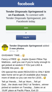 Tender Disposals Springwood – Win an Aspire Queen Pillow Top Mattress Must Collect