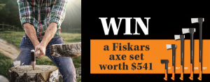 Gardening – Win a Fiskars axe set valued at $541