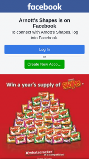 Arnott’s Shapes – Win a Year’s Supply of Arnott’s Shapes (prize valued at $1,716)
