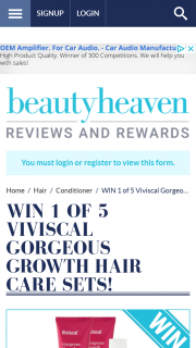 Beauty Heaven – Will Receive a Viviscal Densifying Shampoo
