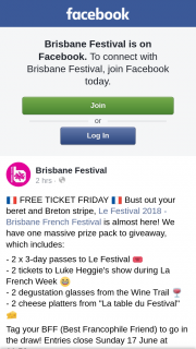 Brisbane Festival – Win a Double Pass to Brisbane French Festival