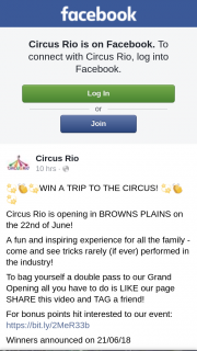 Circus Rio – Announced on 21/06/18