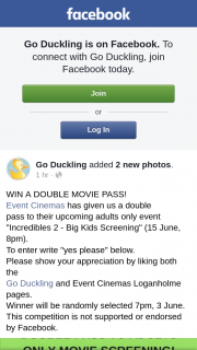 Go Duckling – Win a Double Movie Pass