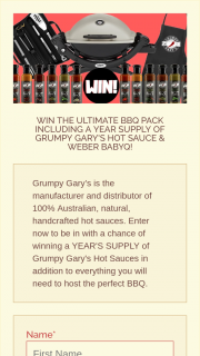 Grumpy Gary’s – Win The Ultimate Bbq Pack Worth Over $600 With Grumpy Gary’s (prize valued at $612)