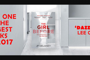 Hachette – Will Receive a Copy of Jp Delaney’s The Girl Before