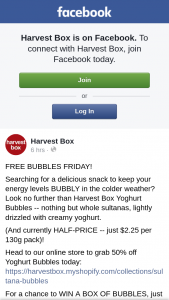 Harvest Box – Win a Box of Bubbles