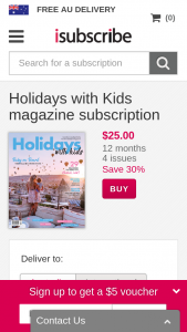 Holidays with Kids Magazine Purchase Subscription to – Win 5 Nights at Nrma Treasure Island Holiday Resort (prize valued at $2,015)