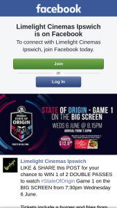 Limelight Cinema – Win 1 of 2 Double Passes to Watch #stateoforigin Game 1 on The Big Screen From 730pm Wednesday 6 June