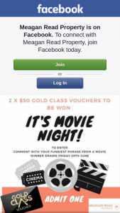 Meagan Read Property – Win One of Two $50 Gold Class Vouchers (prize valued at $100)