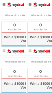 Mydeal $1000 MyDeal Voucher – Win a $1000 Mydeal Voucher In Celebration of Mydeal’s Eofy Sale (prize valued at $1,000)