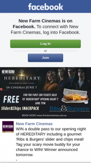 New Farm Cinemas – Win a Double Pass to Our Opening Night of Hereditary Including a Gourmet ‘ribs & Burgers’ Slider and Chips Meal