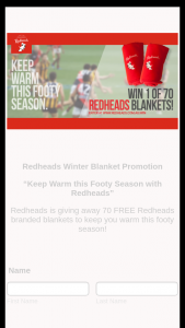 Redheads giving away 70 FREE Redheads branded blankets – Competition