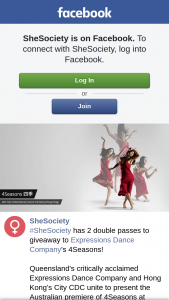 SheSociety – to Expressions Dance Company’s 4seasons