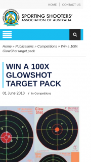ssaa – Win a 100x Glowshot Target Pack (prize valued at $82.85)