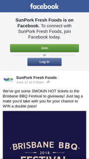 SunPork Fresh Foods – Win a Double Pass