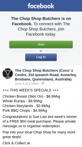 The Chop Shop Butchers – Win a Free $50 Meat Purchase