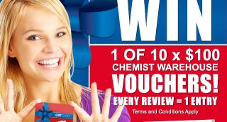 Chemist Warehouse – Write a review to Win 1 of 60 Chemist Warehouse gift cards valued at $100 each