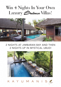 Holiday for Couples – Win 4 nights for 2 in your own 5-star luxury Baliness villas