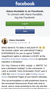Alana Huxtable – Holiday House Deals – Win a Holiday