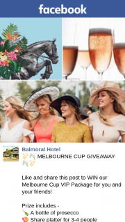 Balmoral Hotel – Win Our Melbourne Cup VIP Package for You and Your Friends