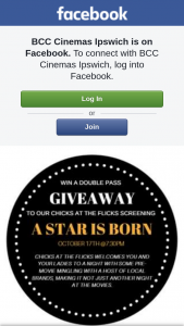 BCC Cinemas Ipswich – Win a Double Pass for You and a Friend to See a Star Is Born at Our Chicks at The Flicks Event