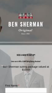 Ben Sherman – Win a $1000 Spring Racing Wardrobe (prize valued at $1,000)