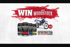 BWS Woodstock – May Be Validated By The Promoter Prior to a Prize Being Awarded) (prize valued at $8,598)