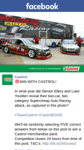 Castrol – Win a Castrol Merchandise Pack